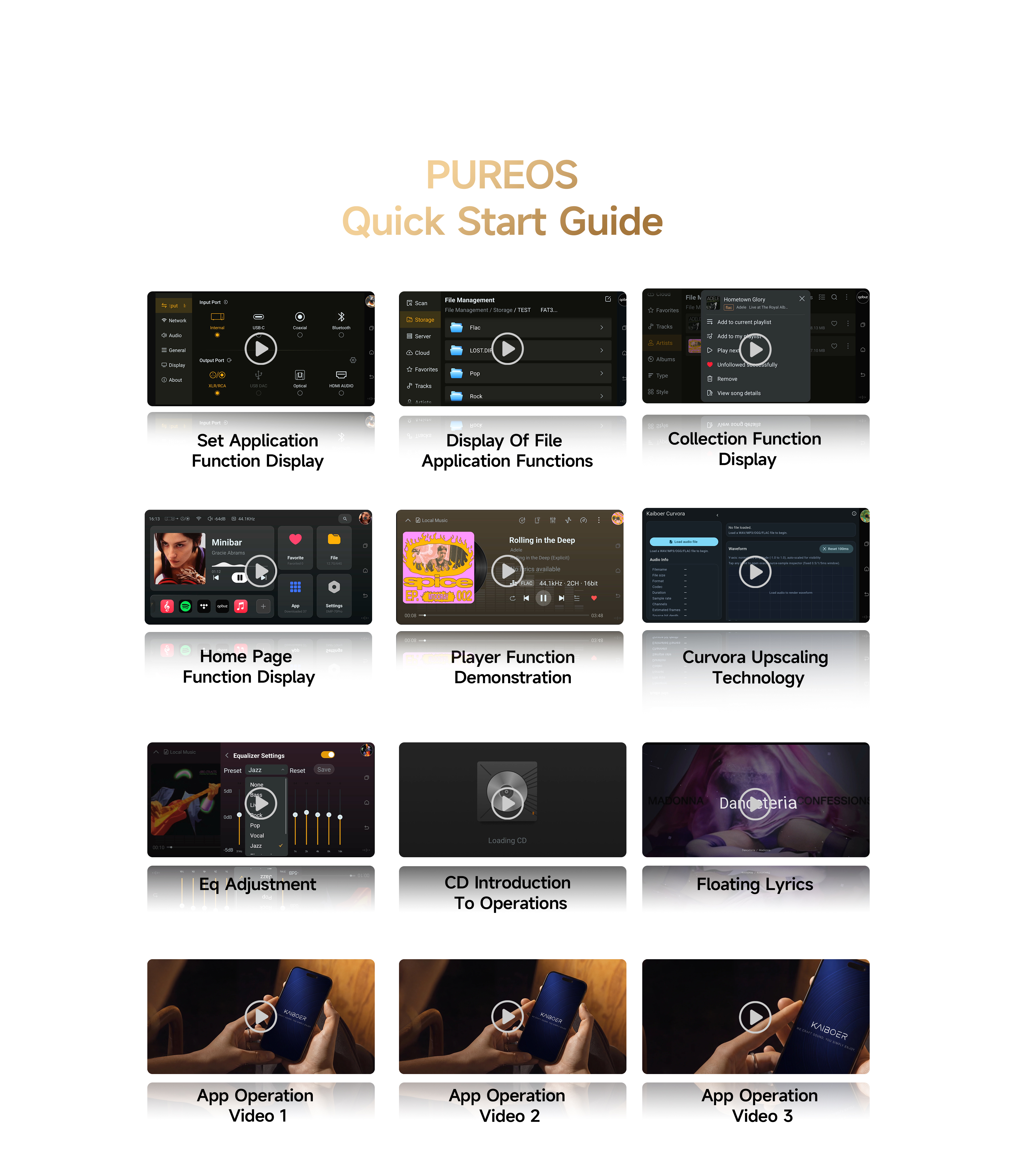 PureOS Quick Start Guide video topics